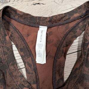 Athleta Brown and Black Floral Workout Tank